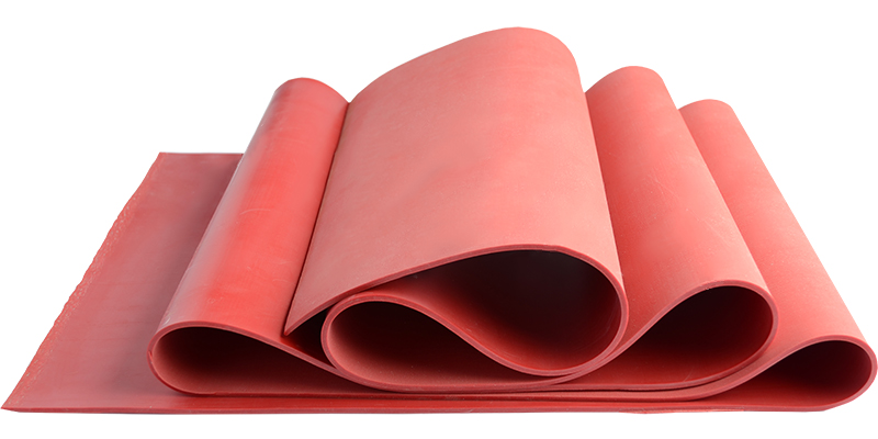 Natural rubber membranes 42 ShA red