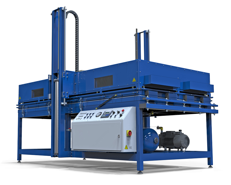 Vacuum press VPF-2-2600/3000 for PVC foil